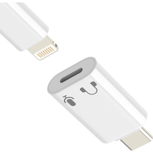 Adaptador USB C a Lightning para iPhone 17/16/15 Pro Max, con soporte de audio y micrófono