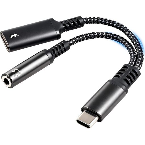 USB-C to 3.5mm Audio and Charge Adapter