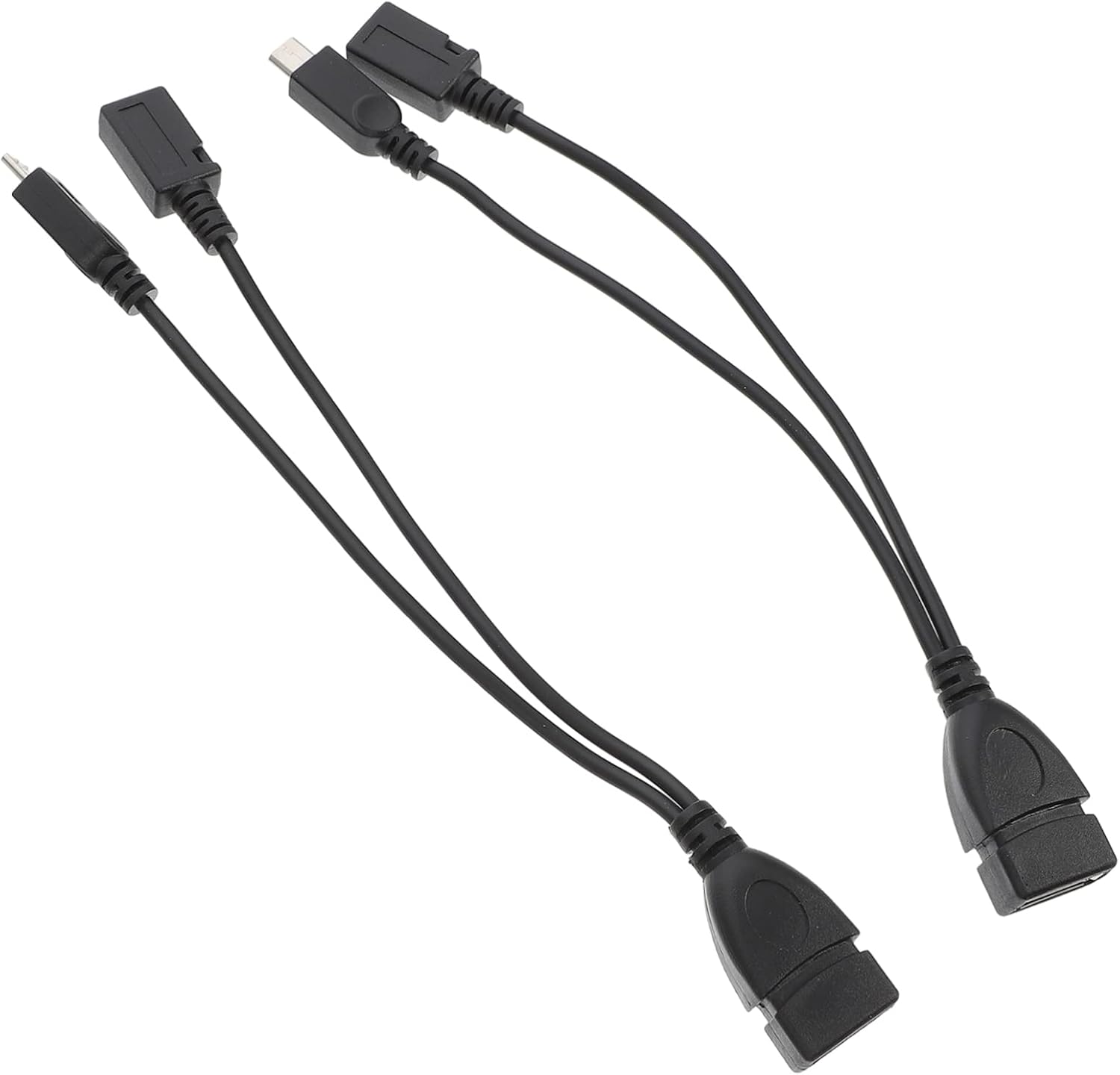 Micro USB to USB OTG Adapter Cable - 2-Piece Set