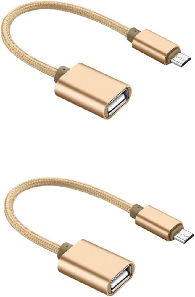 Subzonal 2-Piece OTG USB Data Cable Adapter with Gold Plating for Phones and Tablets