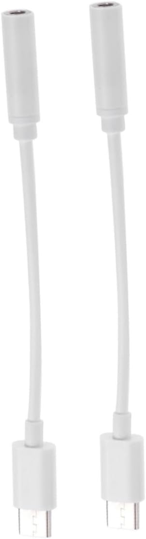 Adaptador USB-C a 3.5 mm - Paq. de 2, Cable Anti-Nudos para Teléfono y Auriculares