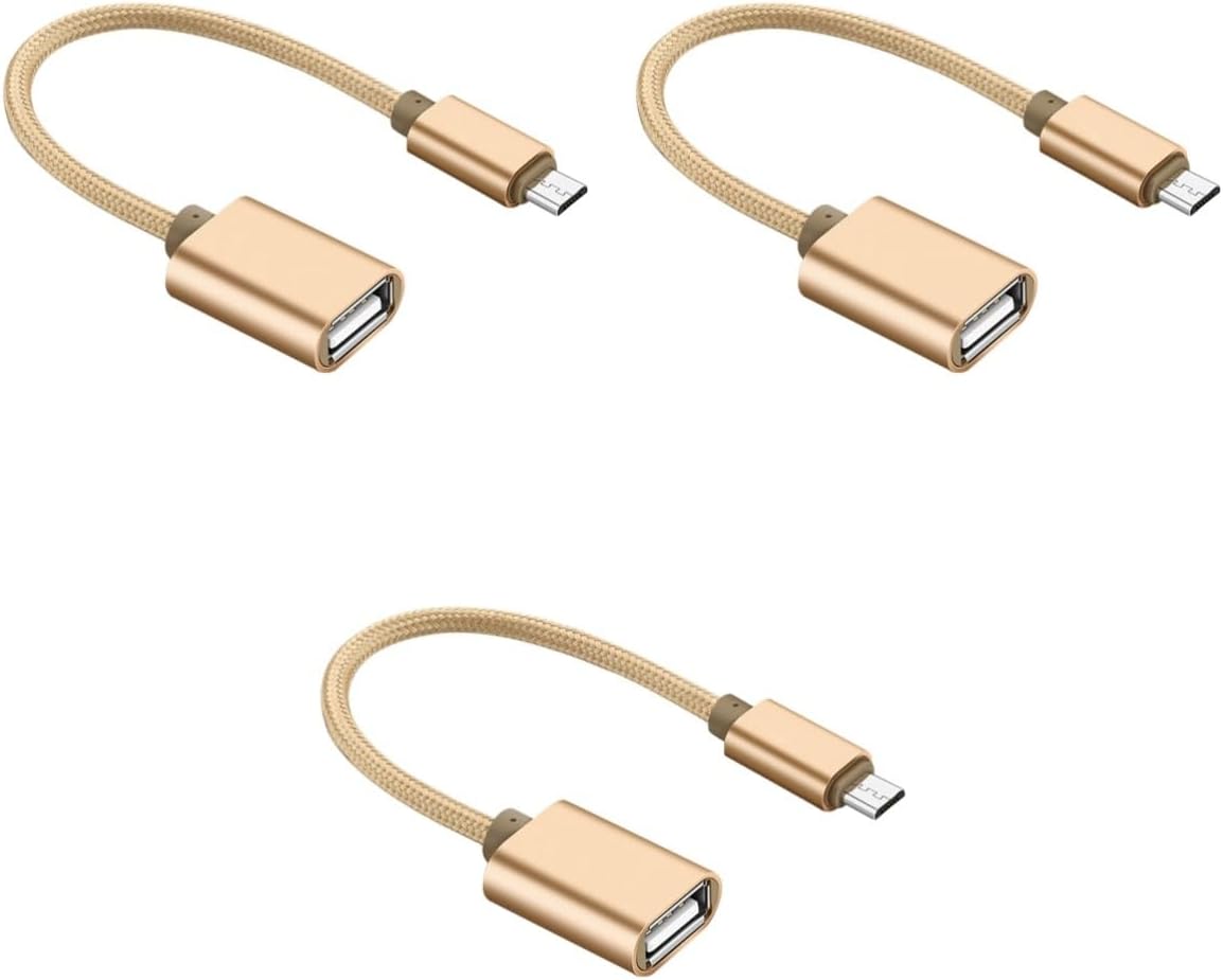 SUBZONAL 3-Piece USB OTG Adapter Cable - Gold Plated Connectors