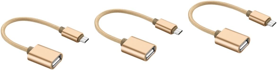 Câble OTG Subzonal 3 Pièces pour Smartphones - Adaptateur USB Ligne de Données Plaqué Or