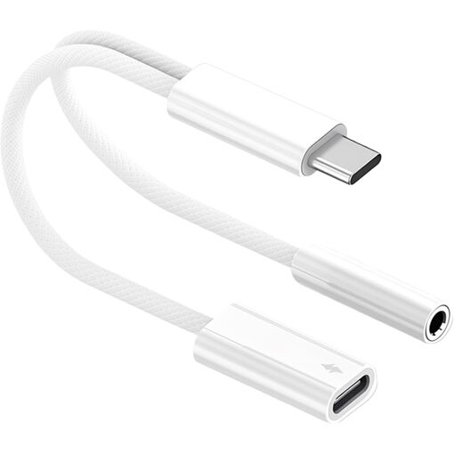 USB C to 3.5mm Audio Adapter with Quick Charge PD 60W