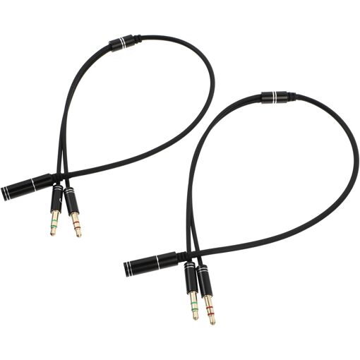Audio Splitter Cable - 2-in-1 Y Adapter for Headphones and Microphone