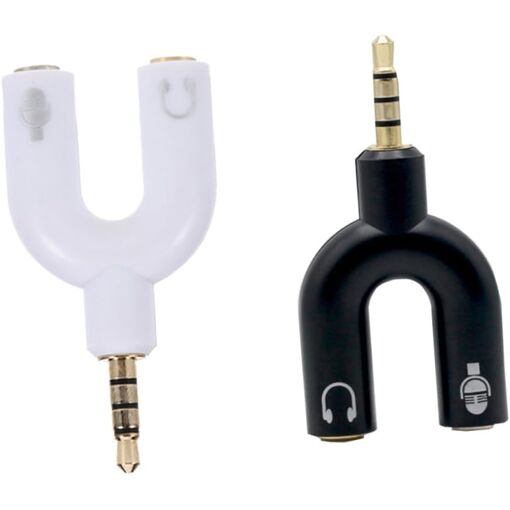 Subzonal 2-Piece Audio Adapter Y-Splitter for Headphones and Microphone