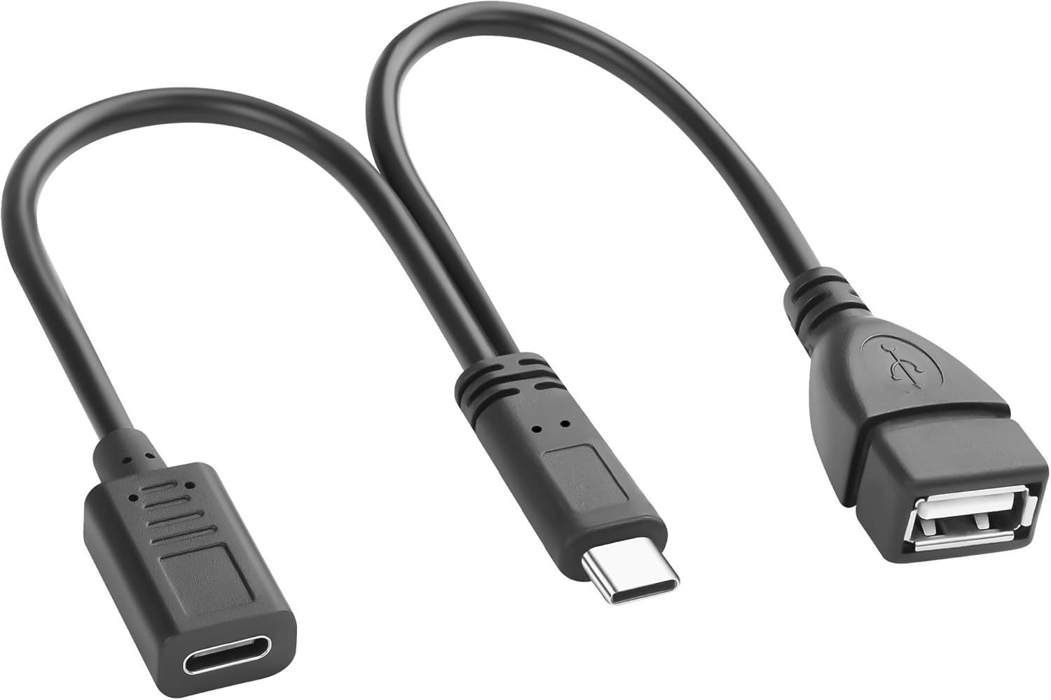 USB Type-C OTG Cable Splitter, 1ft