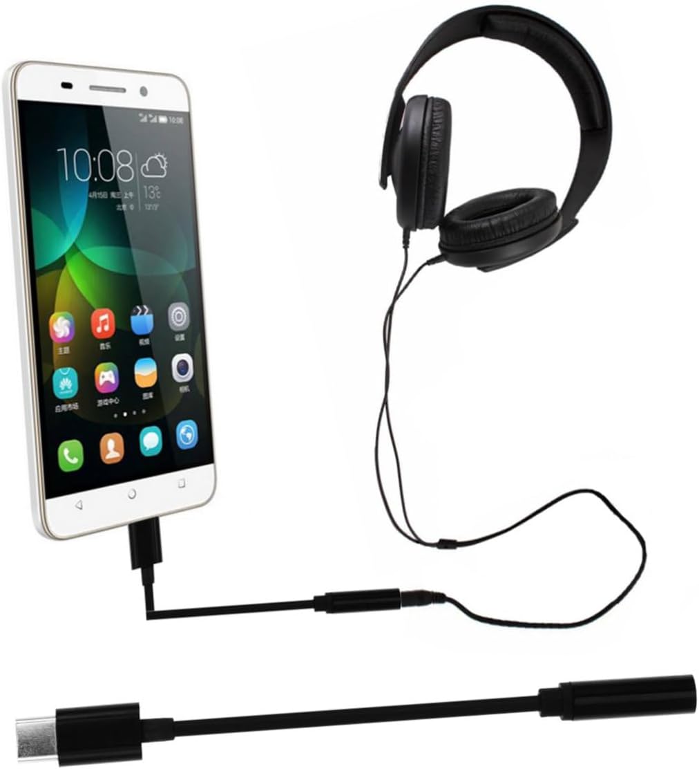 USB-C to 3.5mm Headphone Adapter (3 Pieces) - Black