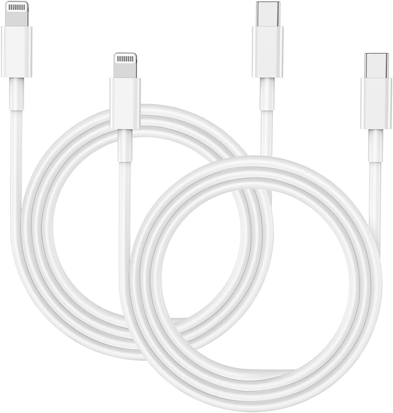 USB-C to Lightning Cable Set (2m) - Quick Charge for iPhone 14, 13, 12 and More