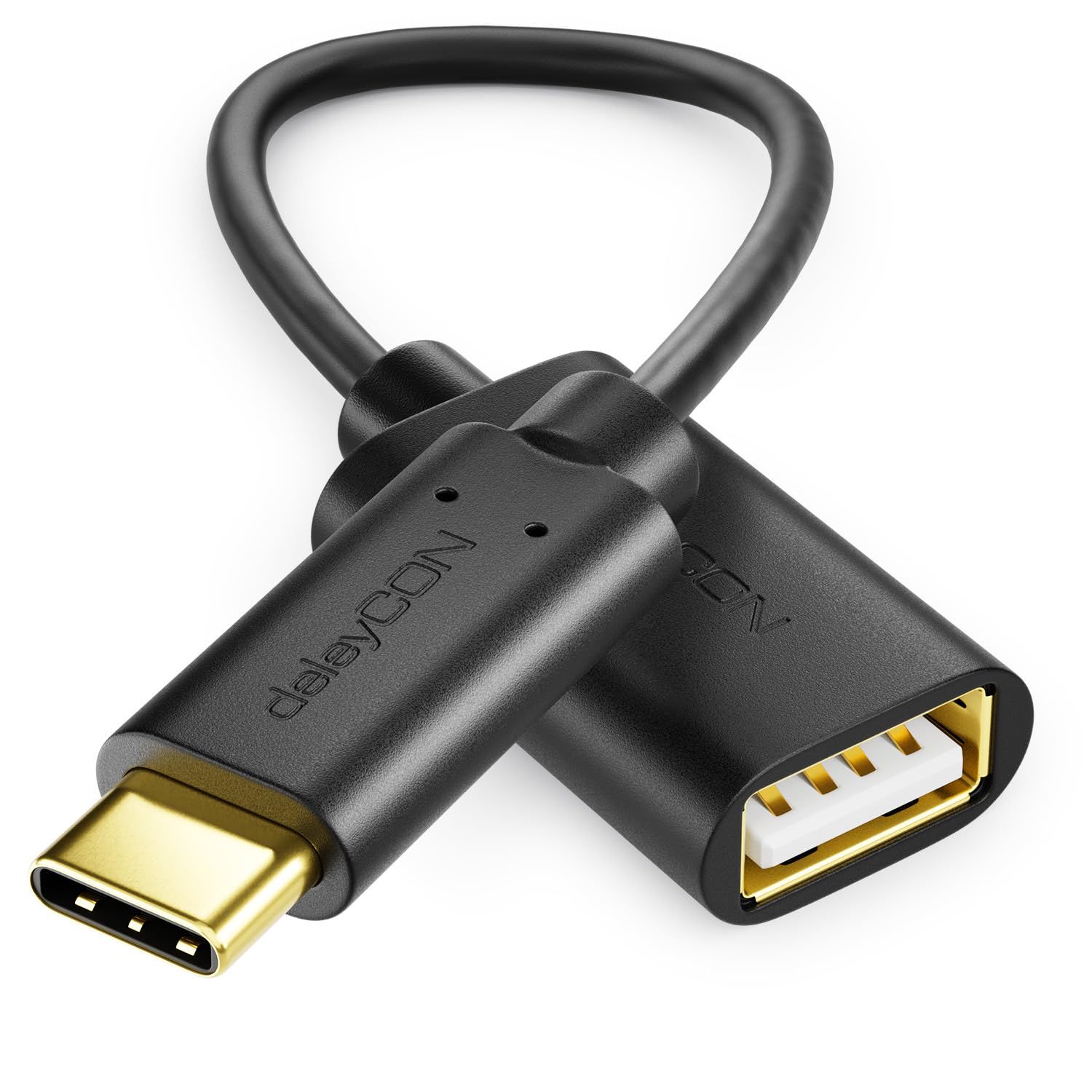 USB-C to USB-A Adapter - OTG - Male C to Female A - 20cm Cable Compatible with iPhone, iPad, MacBook, Galaxy S25, PC, Notebook