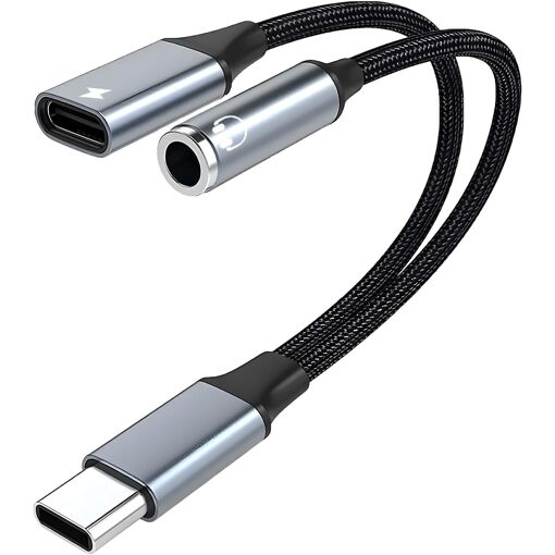 USB C to Double 3.5mm Jack Adapter