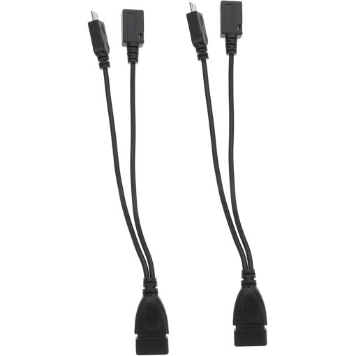 Câble Adaptateur USB OTG - Ensemble de 2 Pièces (Homme à Femme)