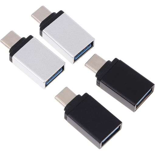 Adaptateurs convertisseurs Subzonal USB Type-C vers USB 3.0 - Lot de 4 - Couleur aléatoire