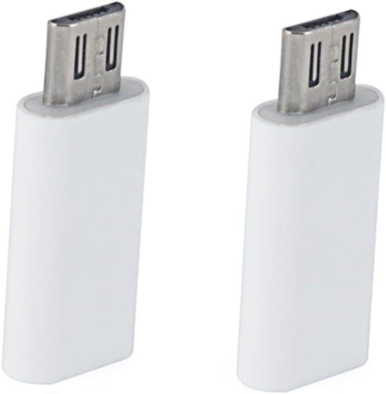 USB-C to Micro USB Adapter 2-Piece Set for Phone and Tablet, White