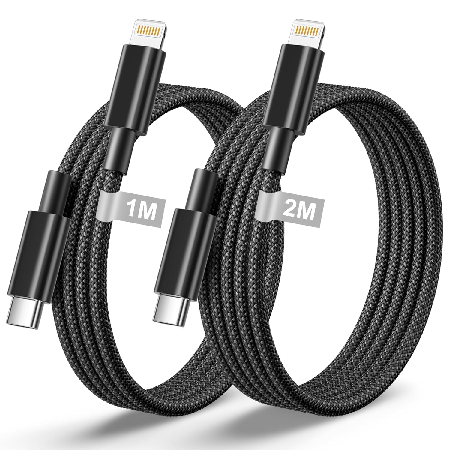 Câble USB C vers Lightning SUBZONAL, pack 1M + 2M