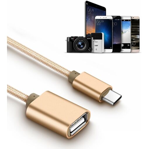 Subzonal Type-C to USB 2.0 OTG Adapter, Solid Aluminum Alloy Cable for Fast Data Transfer