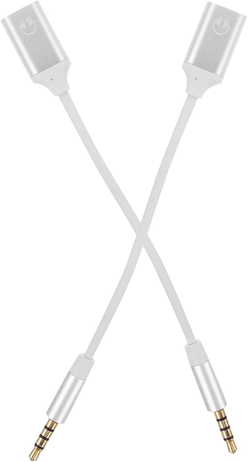 Adaptador Subzonal USB-C a Jack de Auriculares de 3.5 mm (plateado, 2 piezas), cable de audio de alta fidelidad, compatible con teléfonos móviles y portátiles