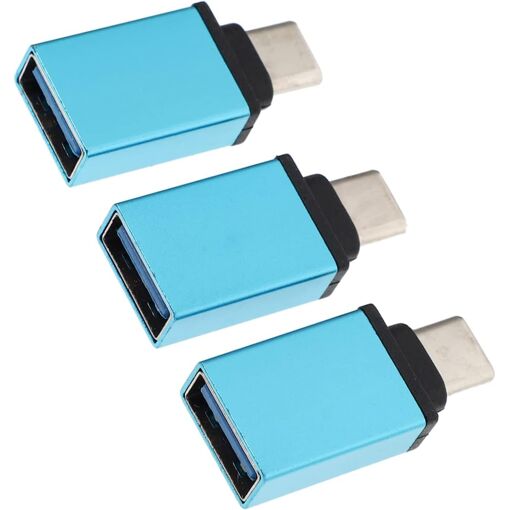 Lot de 3 adaptateurs USB vers Type-C courbés Subzonal pour convertisseur OTG de téléphone portable