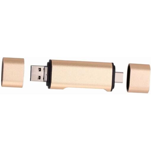 Subzonal USB-C Double Port Adapter for Computer and Phone OTG Portable Reader