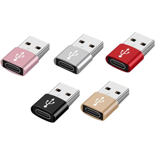 Adaptateur Convertisseur Subzonal 5 Pièces USB-C Type C vers USB pour Téléphone et Ordinateur Portable Recharge et Synchronisation de Données