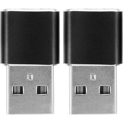 Subzonal 2-Piece USB to USB-C Adapter Set for Phone, Tablet, Laptop - Compact Travel Charger