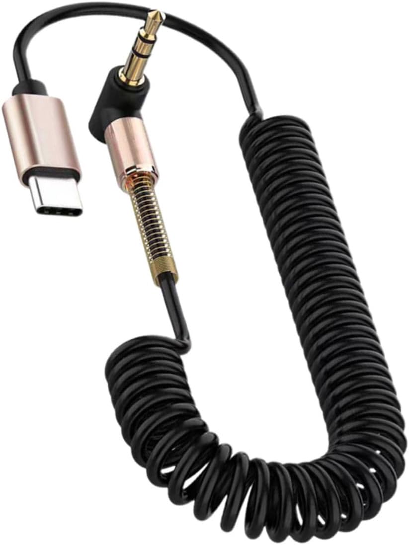USB-C to 3.5mm Jack Adapter - Lightweight PVC and Copper for Audio Headphones, Multifunctional Digital Cable Compatible with Phone for Mobile Use