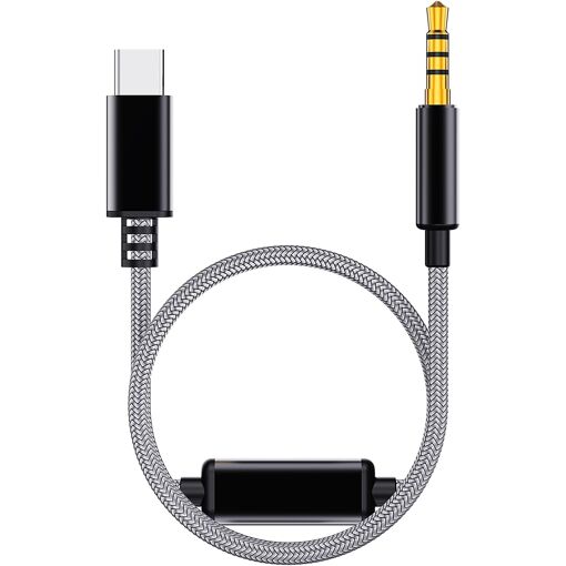 Adaptateur audio USB Subzonal, câble tressé en nylon de 60 cm pour tablettes, téléphones et ordinateurs portables