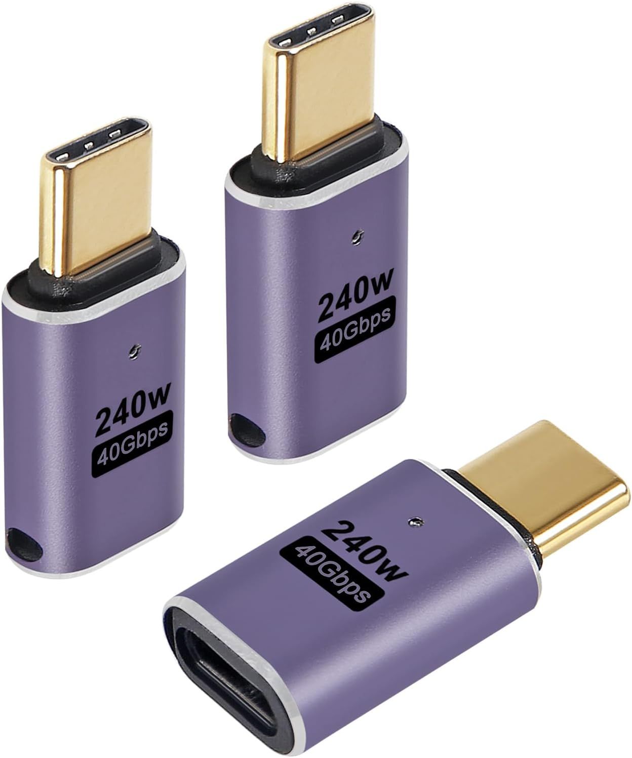 Kit d'adaptateurs USB-C (3 en 1) - 40 Gbit/s, PD 240 W, OTG Type-C Mascul à Femelle