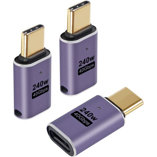 Kit d'adaptateurs USB-C (3 en 1) - 40 Gbit/s, PD 240 W, OTG Type-C Mascul à Femelle