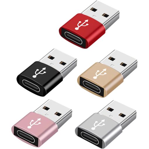 USB-C Female to USB Converter Adapter Set for Phones, Laptops & More