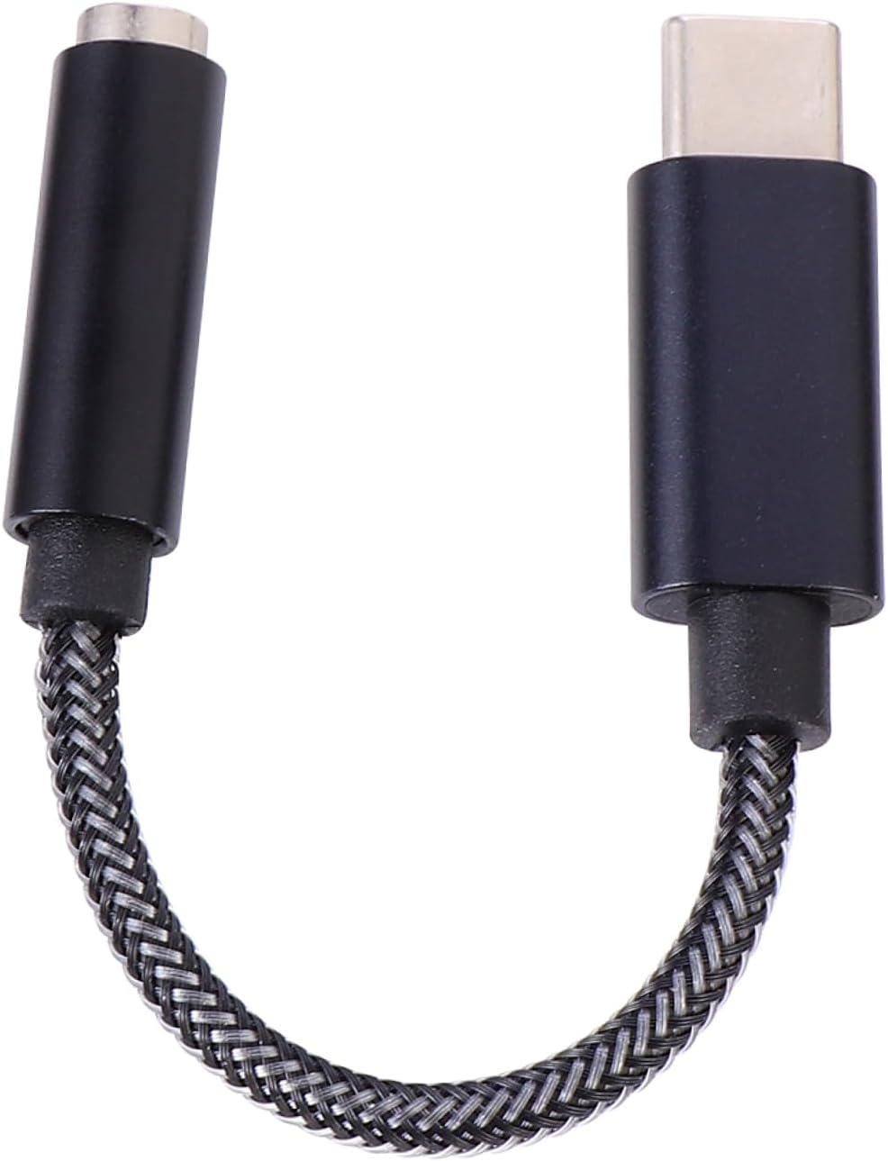 Subzonal Type-C to Jack Audio Adapter with DAC for Headphones Compatible with USB-C Phones and Tablets - Black