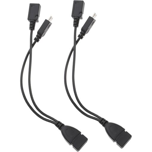 Adaptateur de câble OTG Subzonal à 2 pièces Micro USB pour smartphone - Transfert de fichiers et alimentation externe