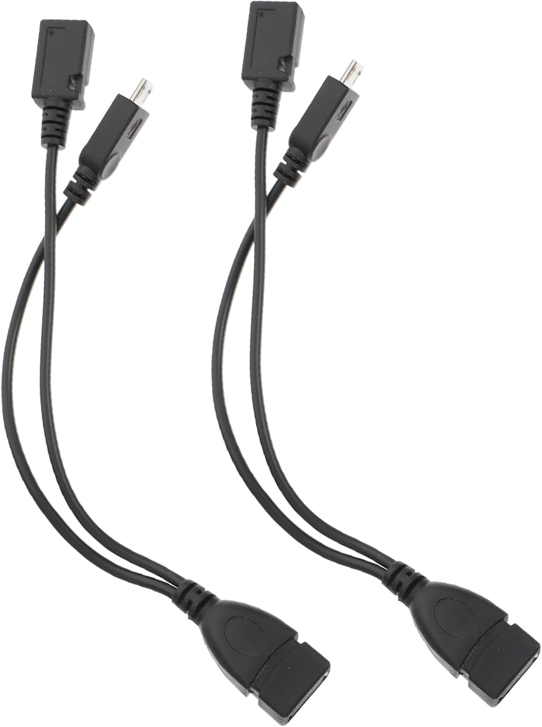 USB OTG Adapter Cable - 2-in-1 Micro USB to USB-A and USB Male to Devices