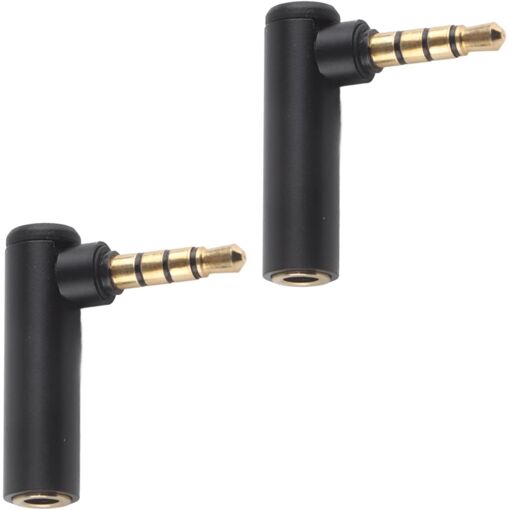 Adaptateur audio Subzonal 3,5 mm mâle vers femelle, câble d'extension à angle droit de 90 degrés pour téléphones mobiles, tablettes, ordinateurs portables et systèmes stéréo auto