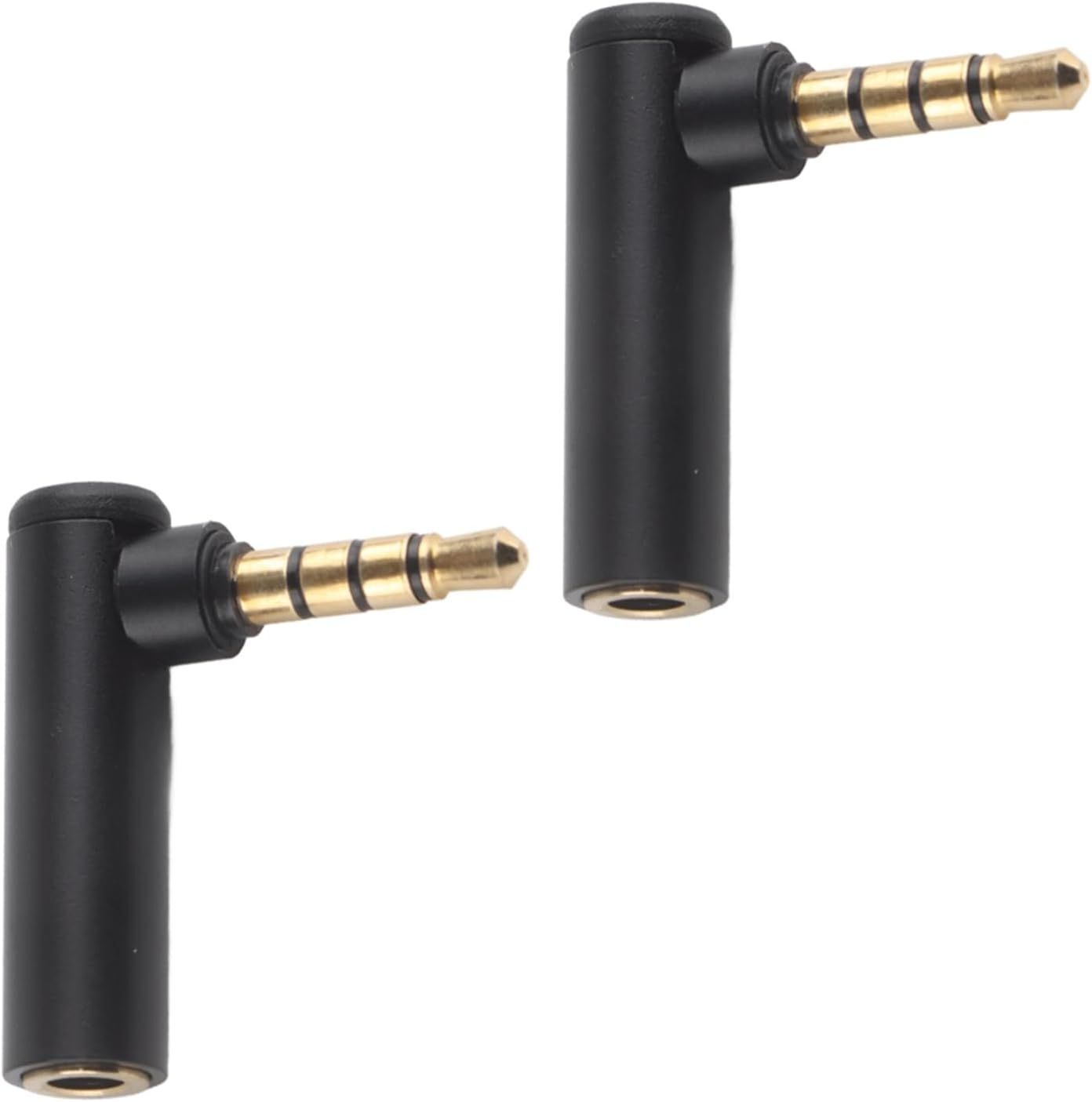 Adaptador de audio Subzonal 3.5 mm macho a hembra, cable de extensión de ángulo recto de 90 grados para teléfonos móviles, tabletas, computadoras portátiles y sistemas estéreo de coche