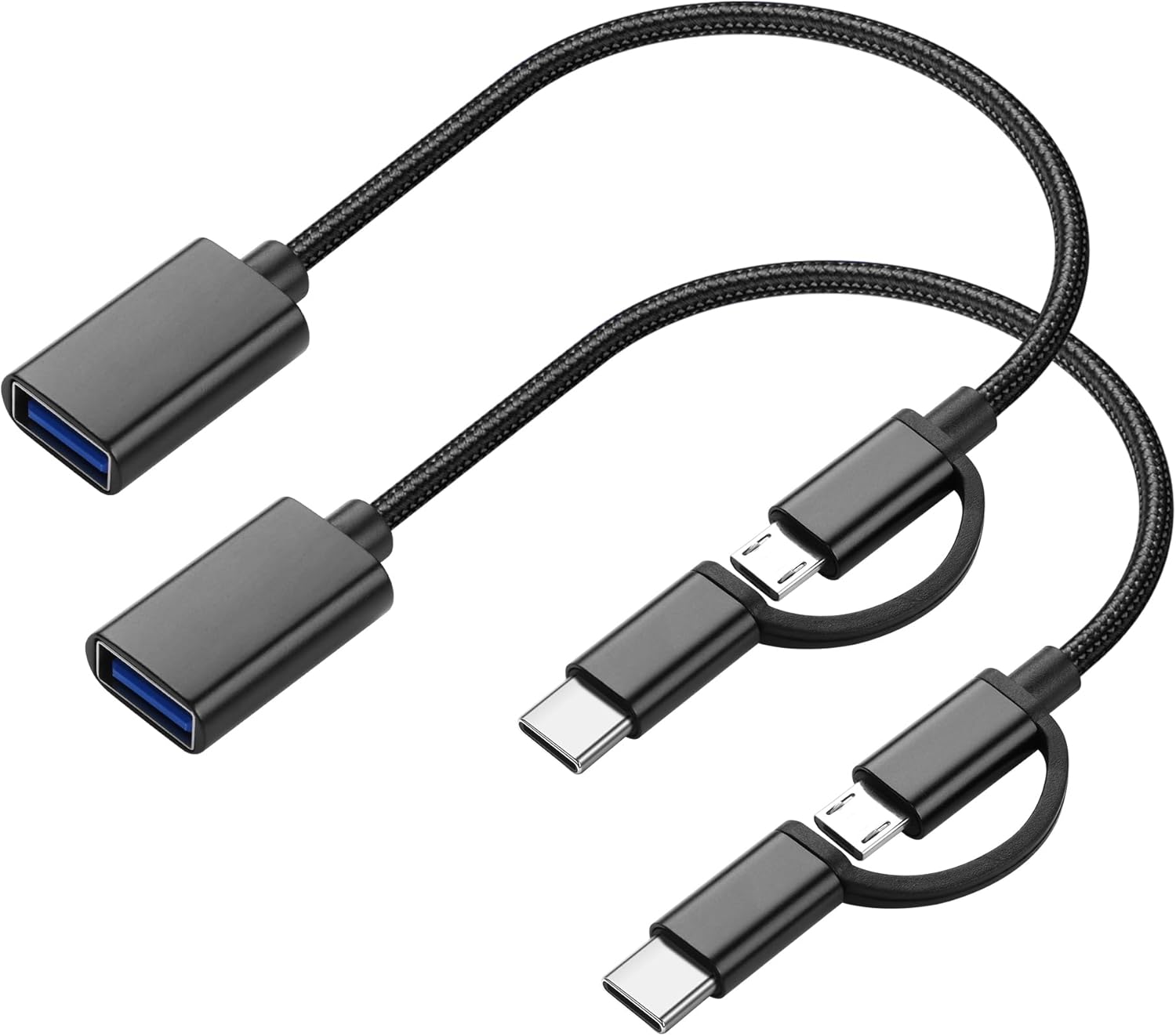 Ensemble d'adaptateurs Subzonal 2 en 1, câble USB C vers Micro USB