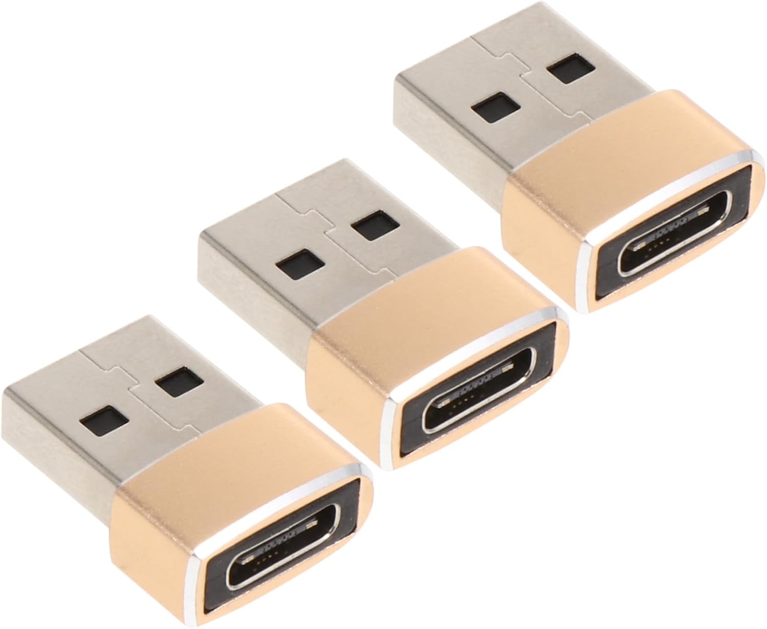 SUBZONAL 3-Piece Set: USB to Type-C Adapters for Data Transfer and Phone Charging