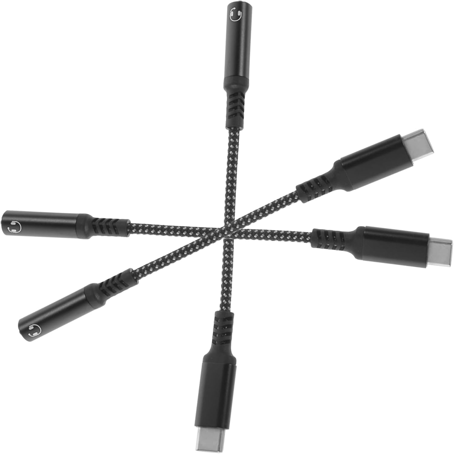 Subzonal 3-Piece USB-C to Audio Jack Adapter Set with Cables