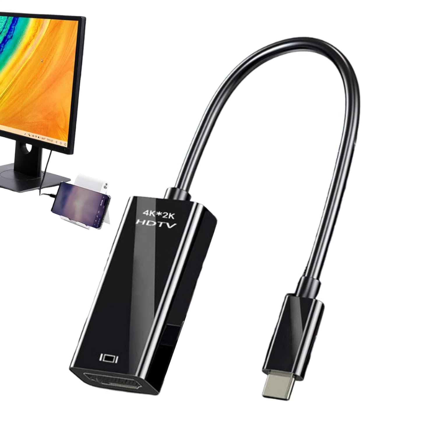 USB C to USB Male Adapter - High-Speed 3.1 Cable for 4K Display and Media Streaming