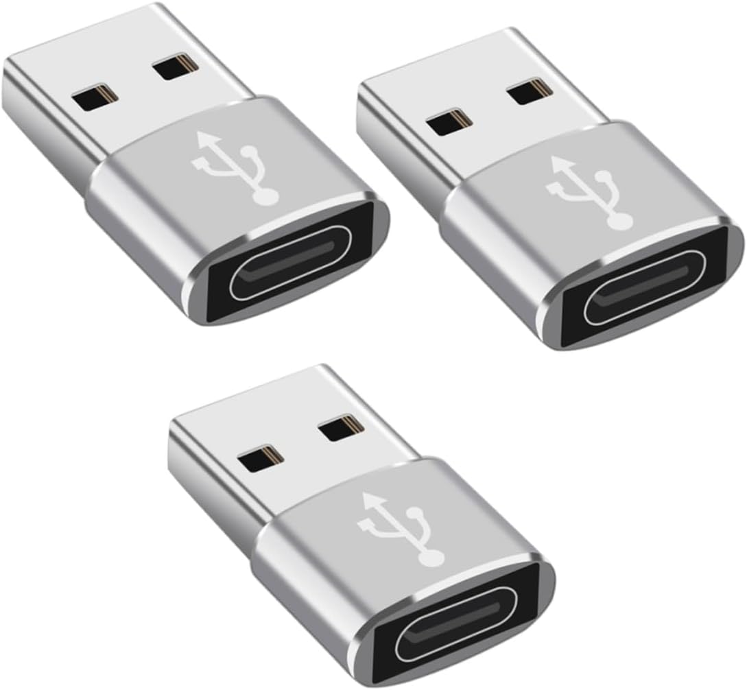 Conjunto adaptador Subzonal USB-C a USB 2.0, 3 unidades - Convertidor de aleación de aluminio para portátiles, tabletas y teléfonos