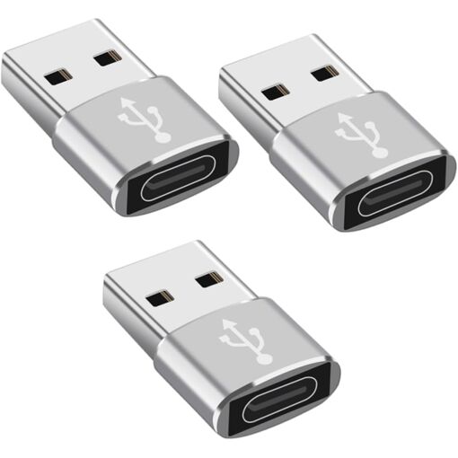 Adaptateur Subzonal USB-C vers USB 2.0, lot de 3 - Convertisseur en alliage d'aluminium pour ordinateurs portables, tablettes et téléphones