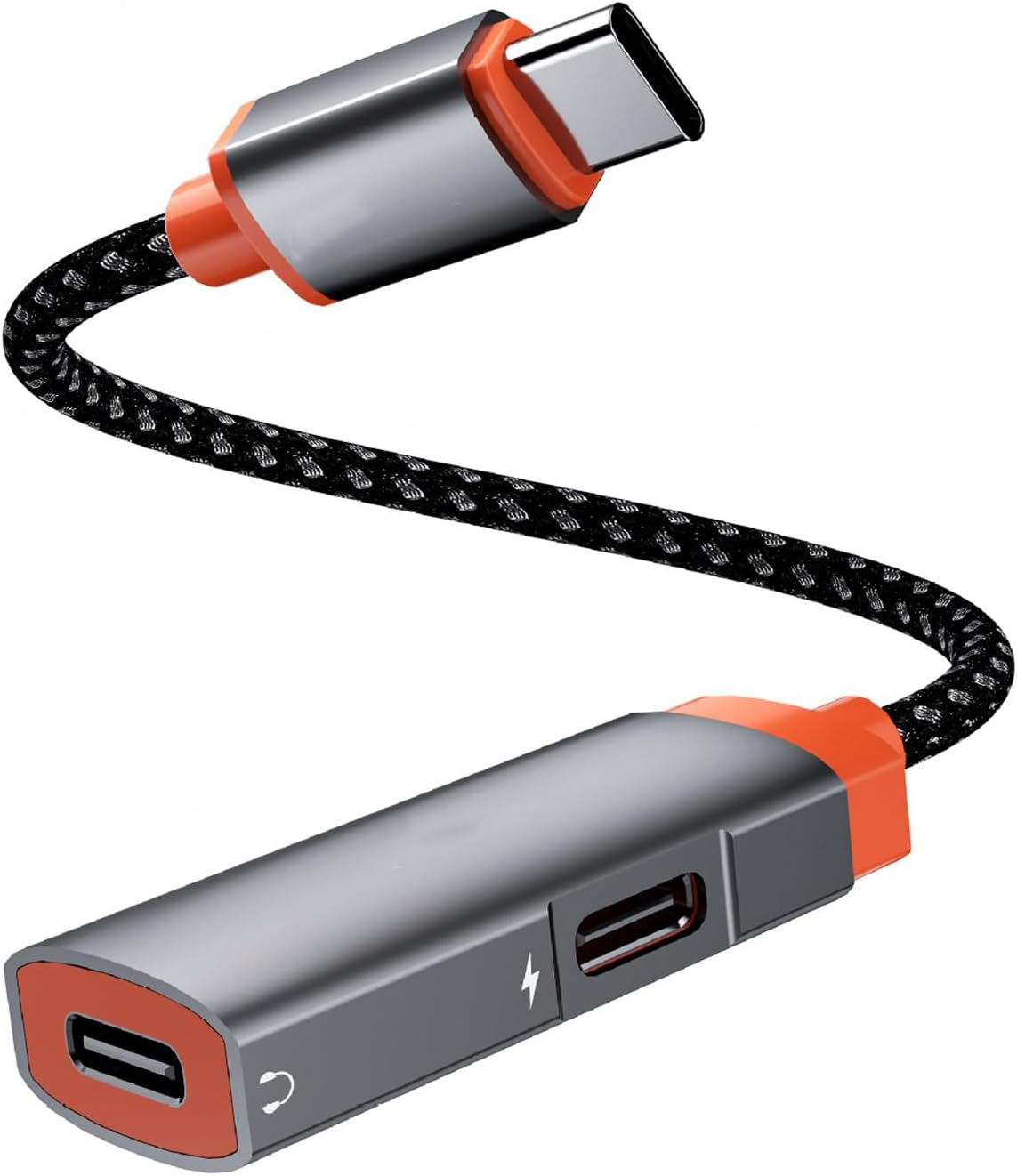 Adaptador repartidor USB C a auricular estéreo de doble puerto para teléfono móvil y tableta Subzonal