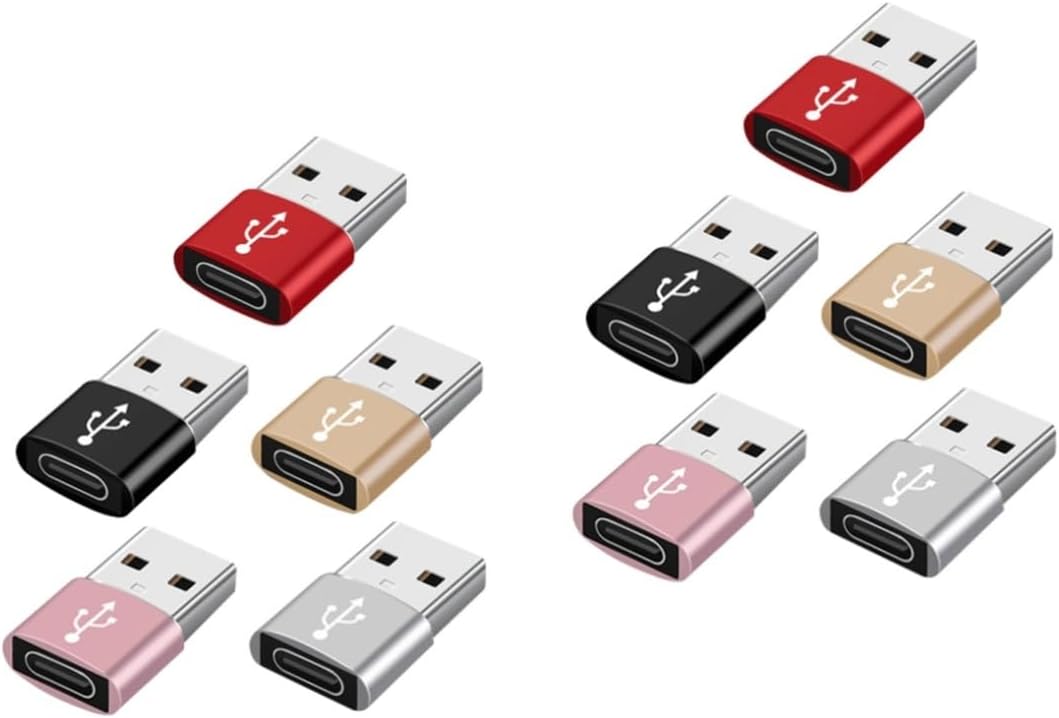 Adaptador Convertidor Subzonal USB C Femenino a USB para Teléfono, Tableta y PC - Soporta Sincronización de Datos, Carga y OTG (10 Unidades)