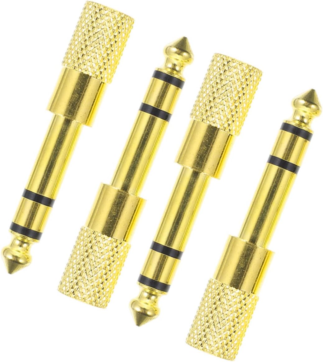 4-Piece Audio Adapter Set for Microphone, Headphones, and Instruments