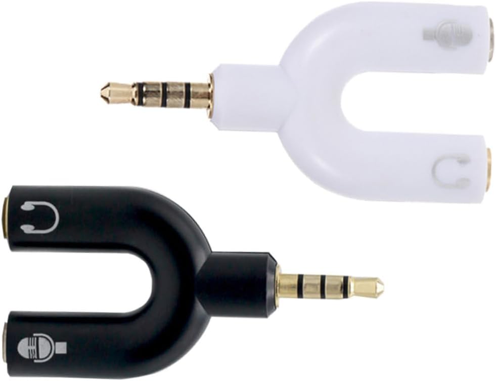 Subzonal 2-Piece Audio Adapter Splitter - Double Headphone Jack Converter