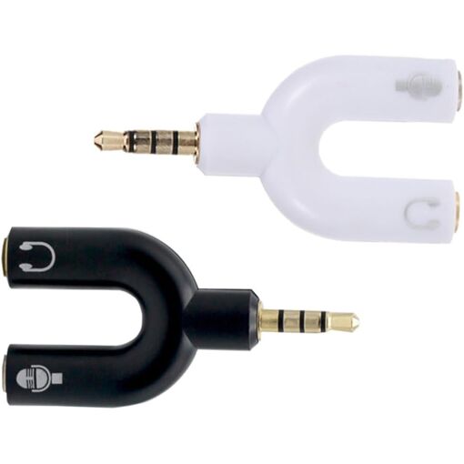 Subzonal 2-Piece Audio Adapter Splitter - Double Headphone Jack Converter