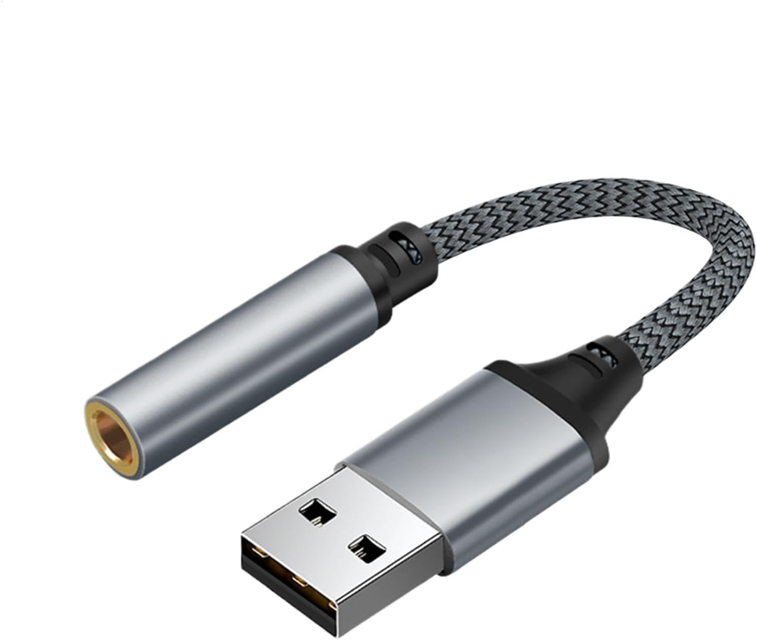 USB to Audio Jack Adapter - Stereo Converter for Headphones, PC, Laptop, Desk