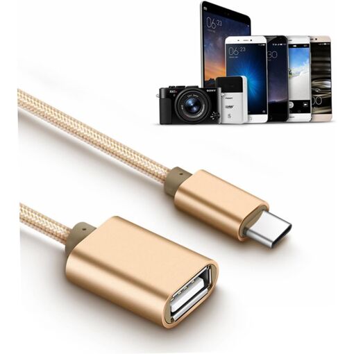 USB C to USB OTG Cable - Aluminum Adaptive Charger for Smartphones and Laptops