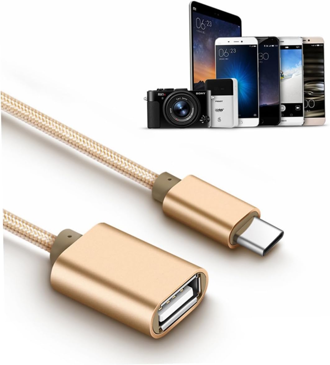 Cable USB-C a USB OTG - Cargador adaptable de aluminio para teléfonos inteligentes y laptops