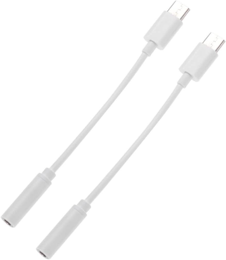 Adaptador Subzonal USB-C a 3.5mm Audio - Juego de 2 Piezas para Auriculares Compatibles con Teléfono Inteligente